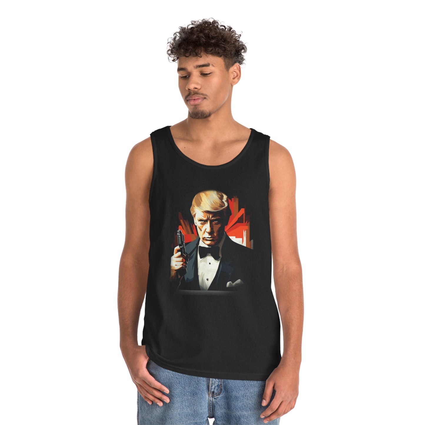 Trumpfinger Black Tank Top